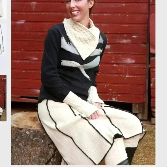 Green 3 Textured Natural Cotton Skirt NWT New Size Small - Picture 1 of 14